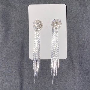 Crystal tassel earring